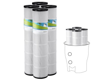 Filtračná vložka do vírivky 4×130 sq. ft., trilobal, ľahko čistiteľná