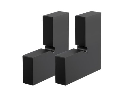 Rohové spojky na madlo 2 ks pre káblové zábradlie, matná čierna