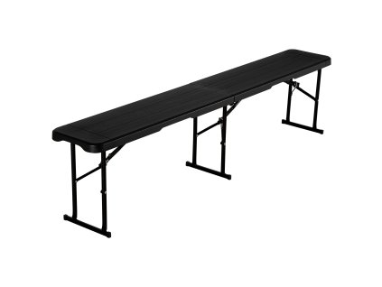 Skladacia plastová lavica 6 ft, hladké hdpe sedadlo, 2 ks, 2 tašky