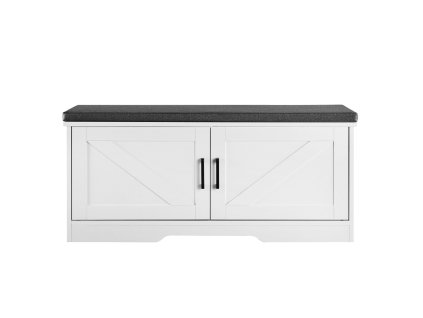 Botník 1000×355×460 mm, polstrované sedadlo, 2 dvierka, nastav. polica