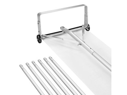 Hrebeň na strechu 22 cm hliníková čepeľ, 1.58-9.13 m s kolieskami