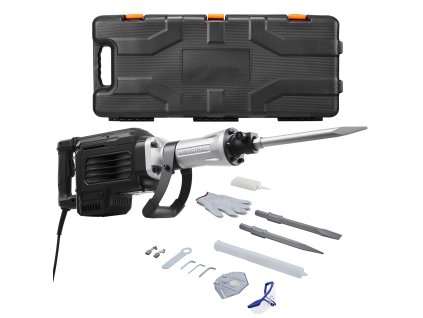 Búracie kladivo 2800 W, 1200 BPM, špica a plochý sekáč, kufrík