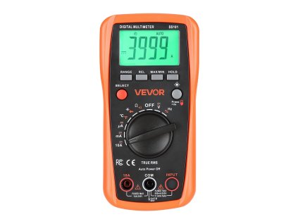 Digitálny multimeter 4000 počítaní TRMS DC/AC, auto rozsahy V A Ω F °C