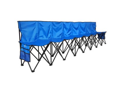 Prenosná skladacia 8-miestna lavička s operadlom a vreckami pre šport