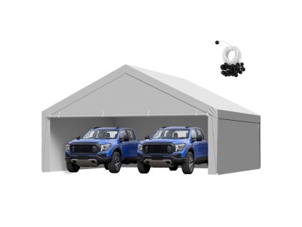 Náhradná plachta prístrešku 6×6 m, vodotesná, so stenami, bez rámu