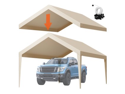 Plachta na prístrešok pre auto 3.6×6 m, uv odolná, nepremokavá, bez rámu