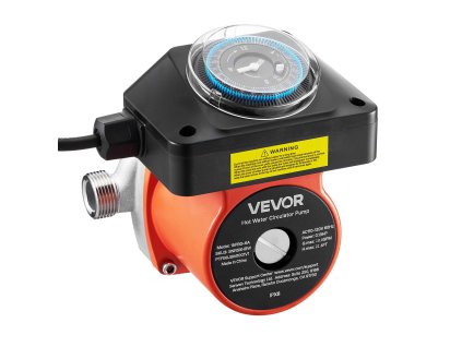 Obehové čerpadlo teplej vody, časovač, 38 LPM, 220-240V, G3/4in→G1/2in