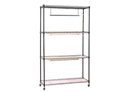 Stojan na rastliny s svetlom 4 police 150 cm 90W 3-farebné spektrum