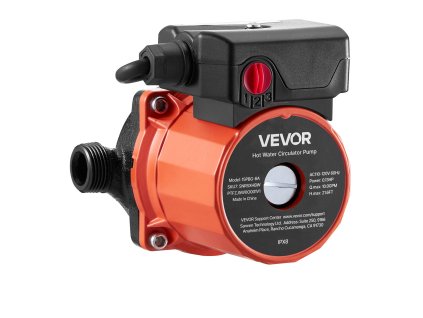 Obehové čerpadlo teplej vody 38 LPM, 3 rýchlosti, 100W, 220-240V AC