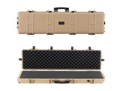 Uzamykateľný kufor na zbraň 1270 mm, predrezaná pena, kolieska, ip67