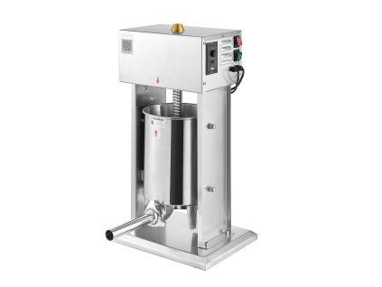 Elektrický plnič klobás 22 LBS / 10 L, s pedálom, nerez, 4 trubice