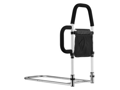 Bočné madlo k posteli, nastaviteľné, oceľová trubka, pu rukoväť