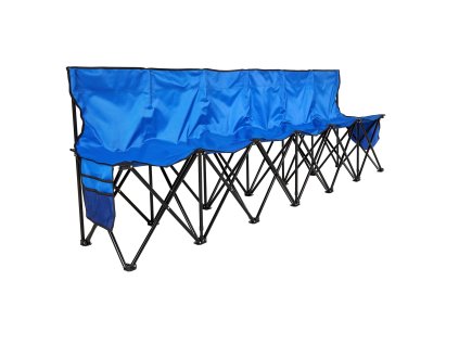 Skladacia lavička pre 6 osôb s operadlami, bočnými vreckami a taškou