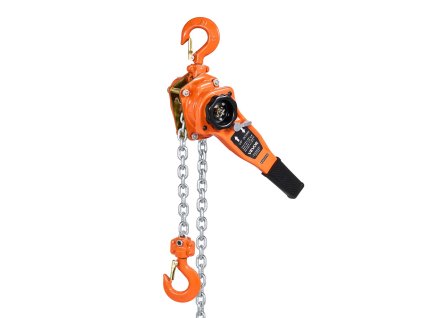 Manuálny reťazový kladkostroj 1t 1000kg 3m g80 reťaz 360° háky