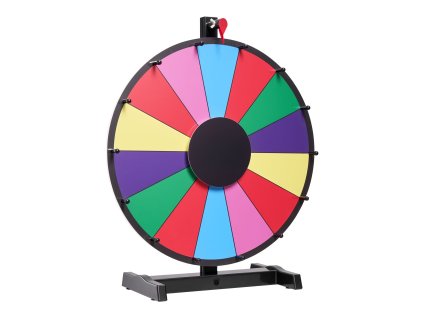 Točivé koleso na ceny 457 mm, 14 políčok, stojan, 6 farieb, 2 fixky