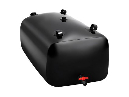 Skladací prenosný vak na vodu 240 l, 1000D PVC, čierny na kempovanie