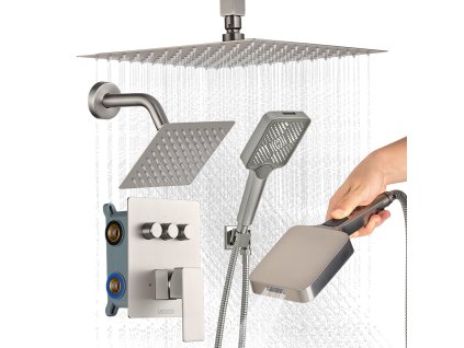 Sprchová súprava 305 mm stropná, 152 mm nástenná, 4 in 1 ručná