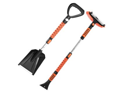 Snehová lopata a kefa, výsuvná 107 cm, 180° otočná hlava, protišmyk