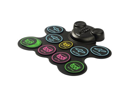 Elektronické bicie 9 padov roll-up, slúchadlový vstup, dvojpedál, MIDI