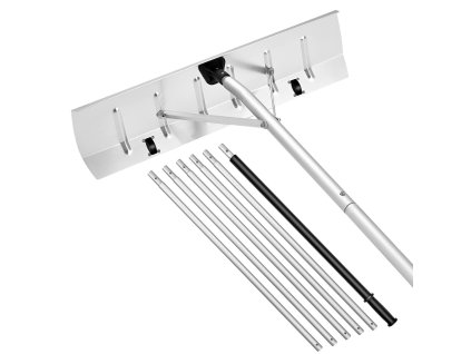 Hrábka na sneh na strechu 66 cm hliníková čepeľ, 2.3-6 m s kolieskami