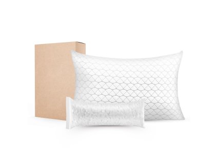 Vankúš king size s pamäťovou penou, nastaviteľný, s prírodným poťahom