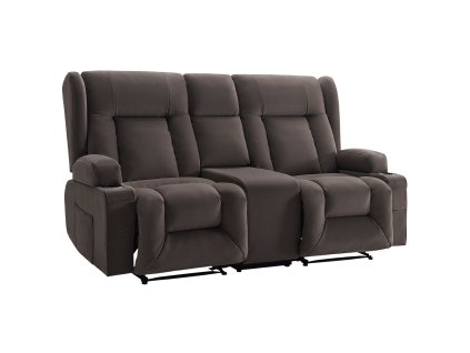 Dvojkreslo elektrické polohovacie semišové, masáž, vyhrievanie, USB