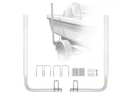 Vodiace tyče k prívesu lode 1016 mm nastaviteľné 2 ks oceľ/PVC