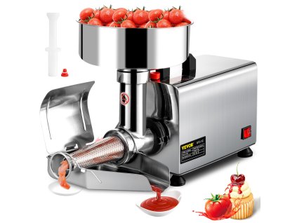 Elektrický pasírovač na paradajky 370W nerez, medený motor 90–160 kg/h