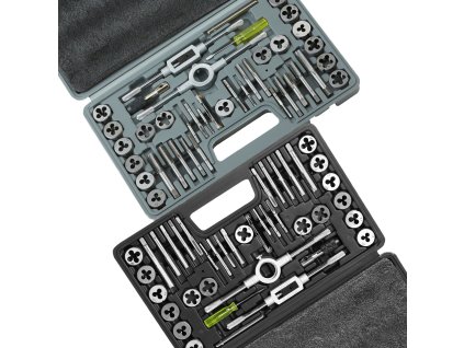 Súprava závitníkov a závitníc 80 ks, metrické a sae, s kufríkom