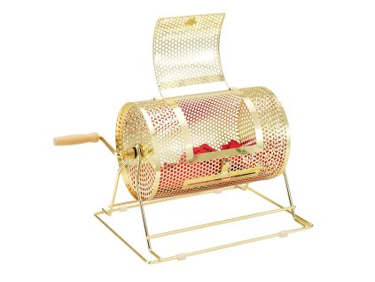 Otočný losovací bubon 11.6×Ø7.48 inch, kovový, mosadz, 2500 lístkov
