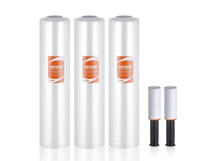 Stretch fólia 15 inches × 1000 feet, 3 ks, 60 gauge, priehľadná