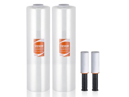 Strečová fólia 15 inches×1200 feet 2 ks 80 gauge s rukoväťami