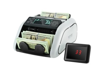 Počítačka bankoviek s UV, MG, IR, DD detekciou, USD a EUR, veľký LCD