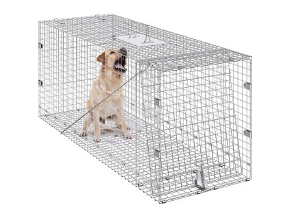 Klietka na zvieratá 50"×20"×26" pozinkovaná, skladacia s rúčkou