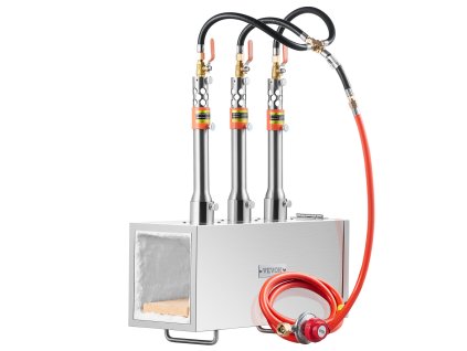 Propánová kovárska pec 3 horáky 2600℉ nerezová štvorcová komora