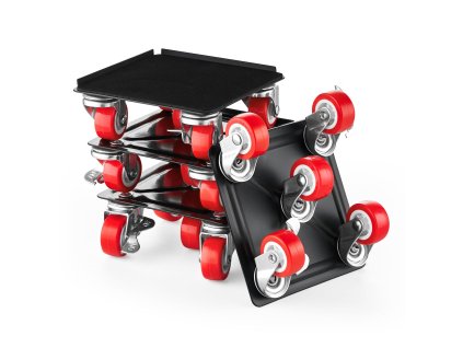 Vozík na nábytok, nosnosť 1200 lbs, 5×360° kolies, oceľová doska