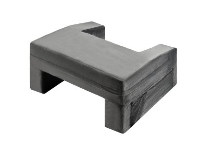 Opierka z pamäťovej peny na čítanie, veľká, 2 vrecká, držiak, sivá