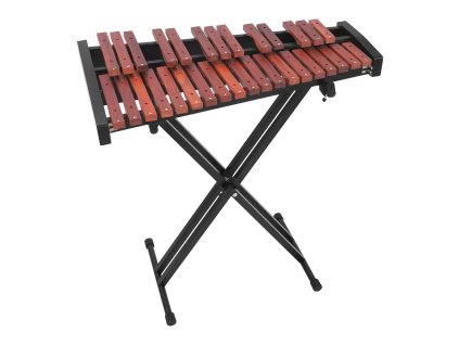 Xylofón 32 tónov, drevený, s nastaviteľným stojanom, 4 paličky, taška