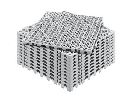 Prepojiteľné odtokové pvc podlahové dlaždice 30.5×30.5 cm 12 ks