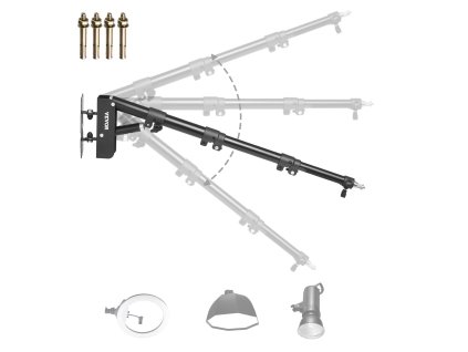 Stenové rameno pre ring light 100 cm, trojuholníková podpora 180°