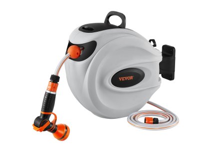 Navíjací bubon na záhradnú hadicu 25 m × 1,3 cm 180° otočný na stenu