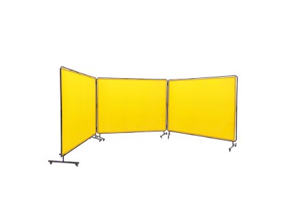 Zvárací záves 6'×8' 3 panely, ohňovzdorný vinyl, 12 koliesok (6 aret.)