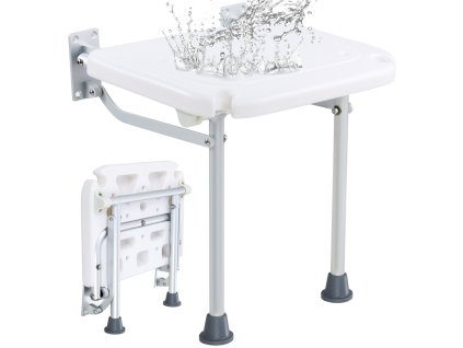 Nástenné skladacie pe sprchové sedadlo 15.7''×14.8'', nosnosť 500 lbs
