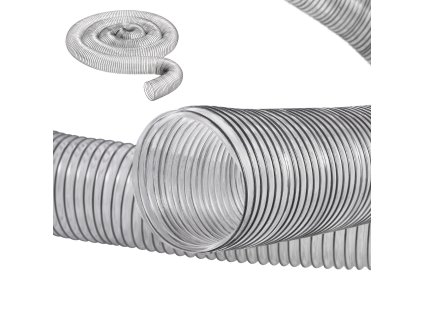 Odsávacia priehľadná hadica z pvc 10,2 cm × 609,6 cm zosilnená