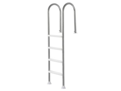 Bazénové schodíky 4 stupne, 2 madlá, nerez, nosnosť 265 lbs pre 54 In