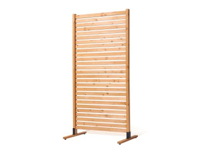 Drevená súkromná clona 36" × 76" samostatne stojaca na terasu