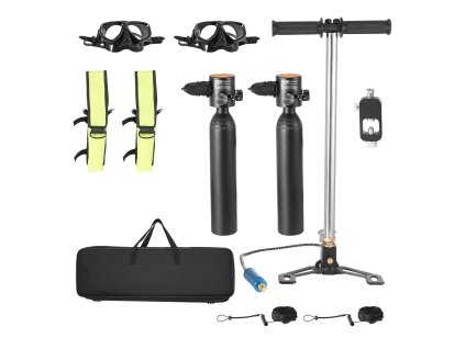 Prenosný potápačský valec 0,5 l, 5–10 min dýchania, do 98,43 ft