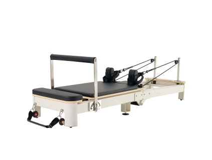 Skladací pilates reformer s boxom, pružiny a lanko, nosnosť 400 LBS
