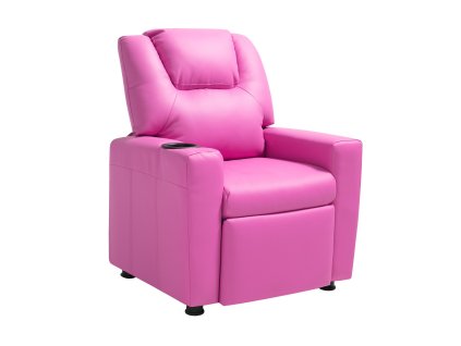 Detské sklápacie kreslo s držiakom, 101°–121°, pu, nosnosť 41 kg