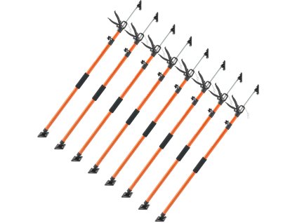 Telescopická podporná tyč 8 ks, 116-290 cm oceľ, nosnosť 70 kg